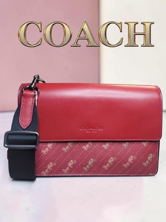 Coach Handbags - COACH Turner Flap Crossbody Red Calf Leather Bag Excellent Condition